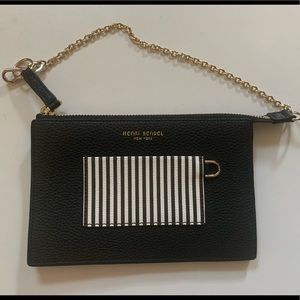 Black Wristlet with Chain Strap